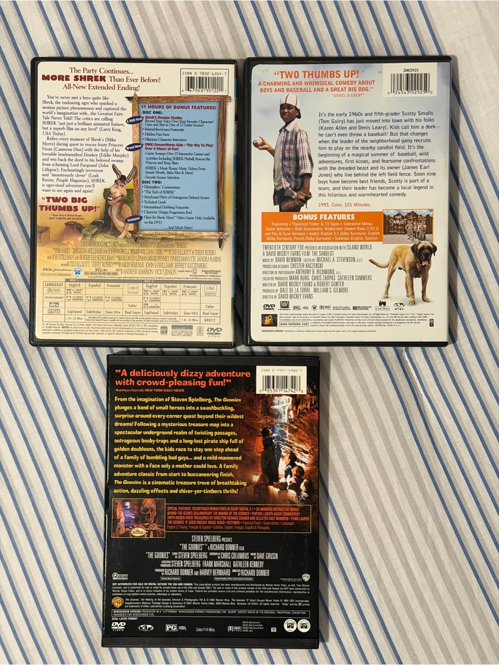 Family Movie DVD Lot Shrek The Sandlot The Goonies 80s 90s 2000s Classics - Picture 2 of 9